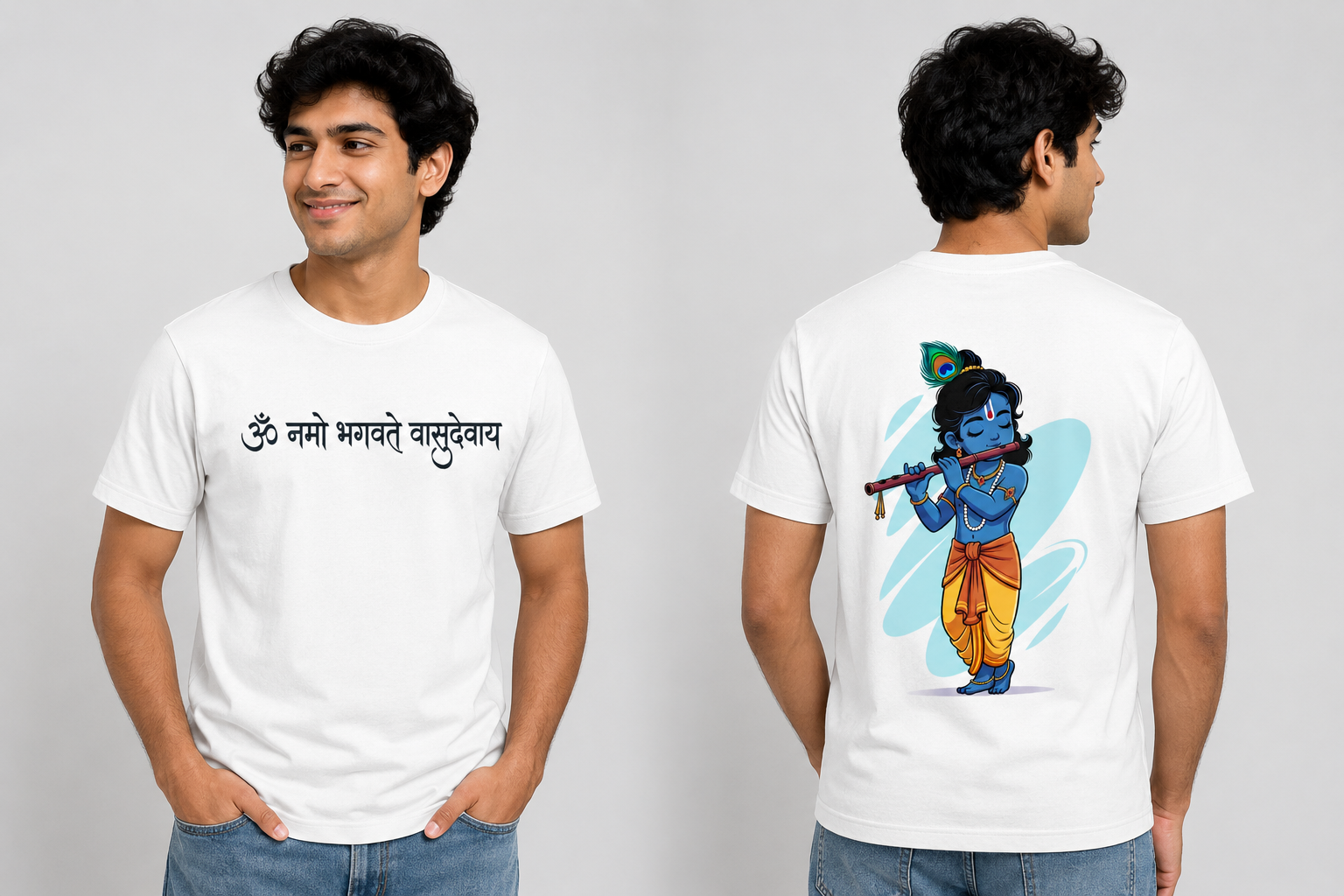Little Krishna Devotional T-Shirt Unisex Standard Crew T-Shirt