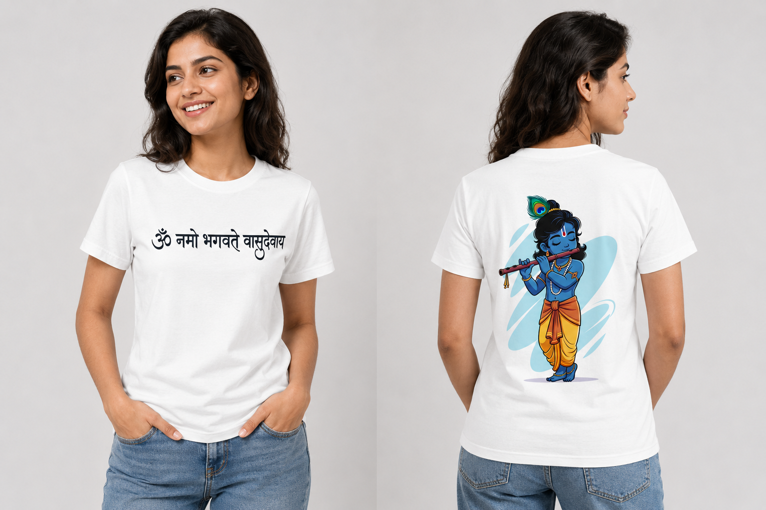 Little Krishna Devotional T-Shirt Unisex Standard Crew T-Shirt
