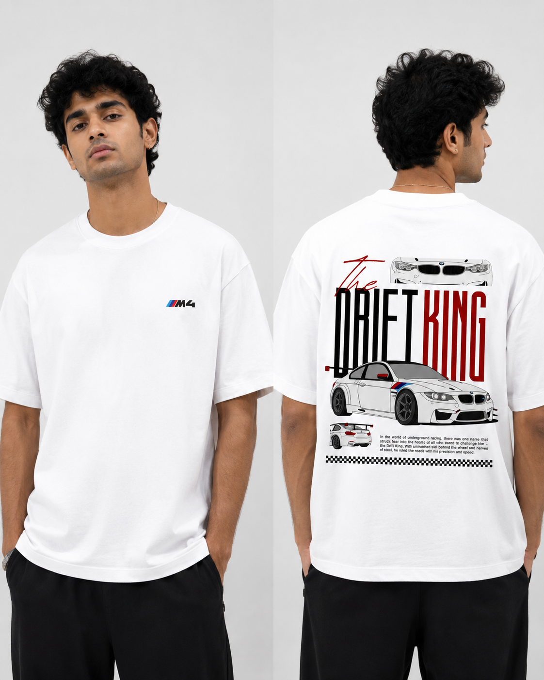 Drift King Oversized Streetwear T-Shirt