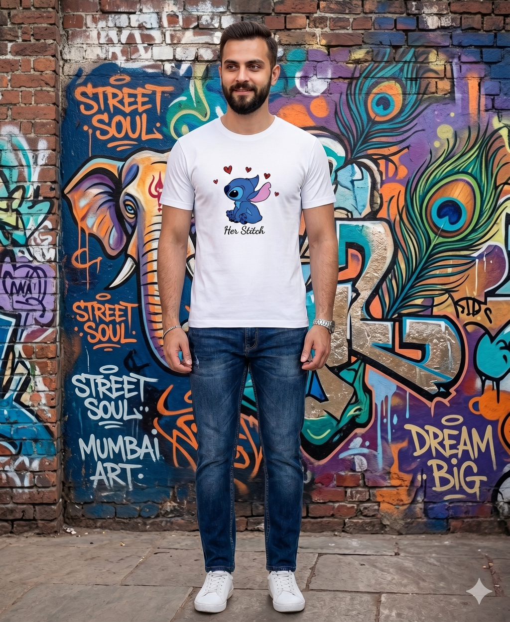 Matching Couple T-Shirts – Her Stitch & His Angel Cute Couple Tees